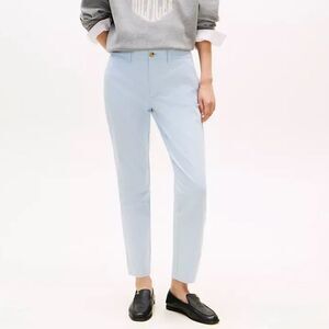 TOMMY HILFIGER Women’s Slim Fit Chino Tailored Ankle Pants Light Blue Size 6
